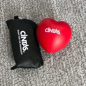Cintas Red Heart Stress Ball and Black Pouch